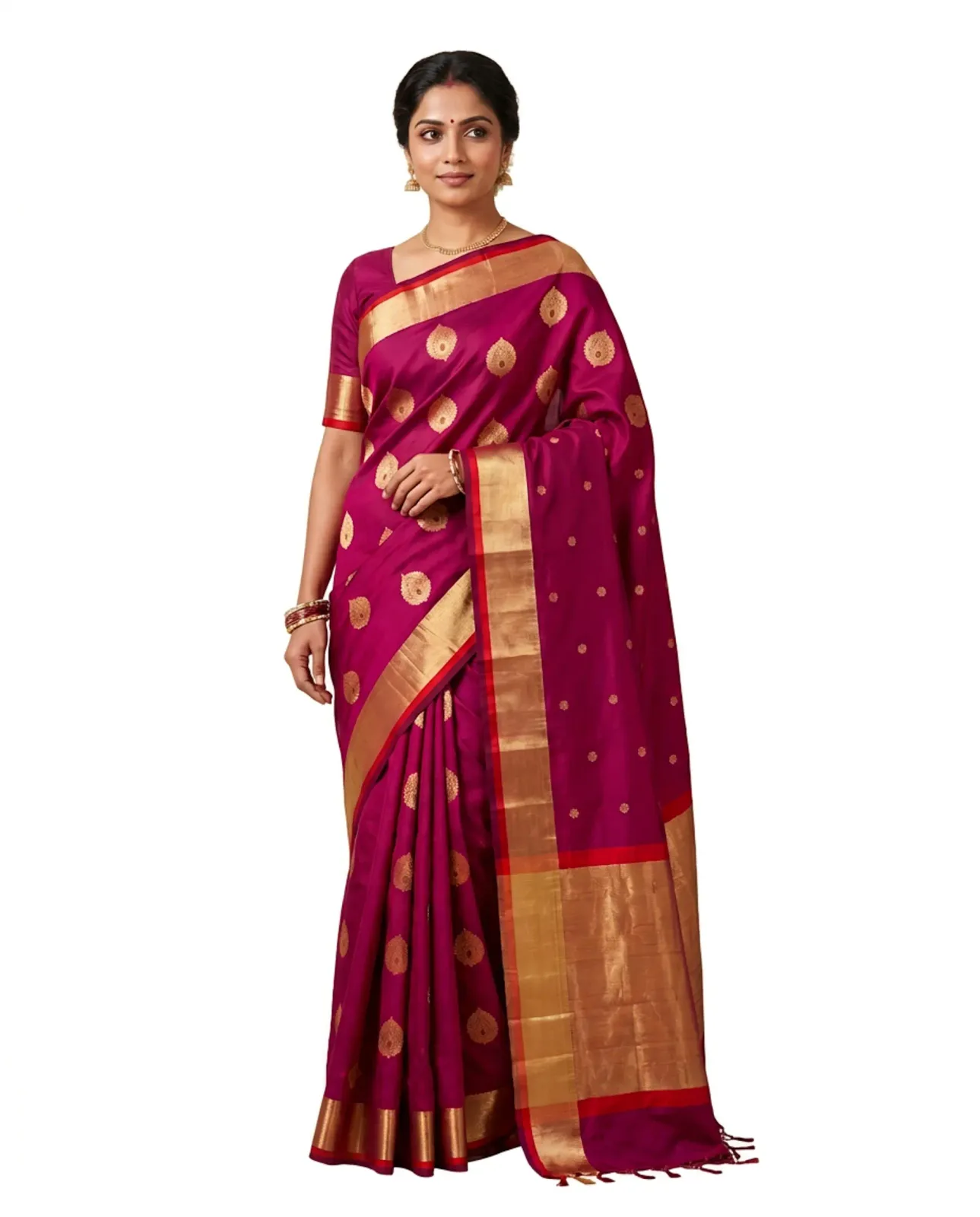 Banarasi Georgette Saree — Midnight Blue Floral Jaal