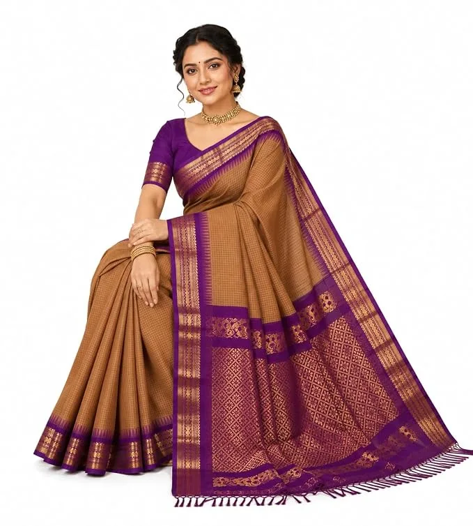 Gadwal Silk Cotton Saree by ZOQOLO