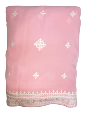 ZOQOLO Pink Georgette Sari
